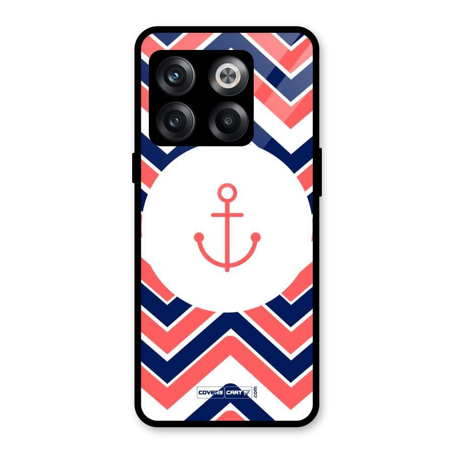 Anchor Zig Zag Glass Back Case for OnePlus 10T