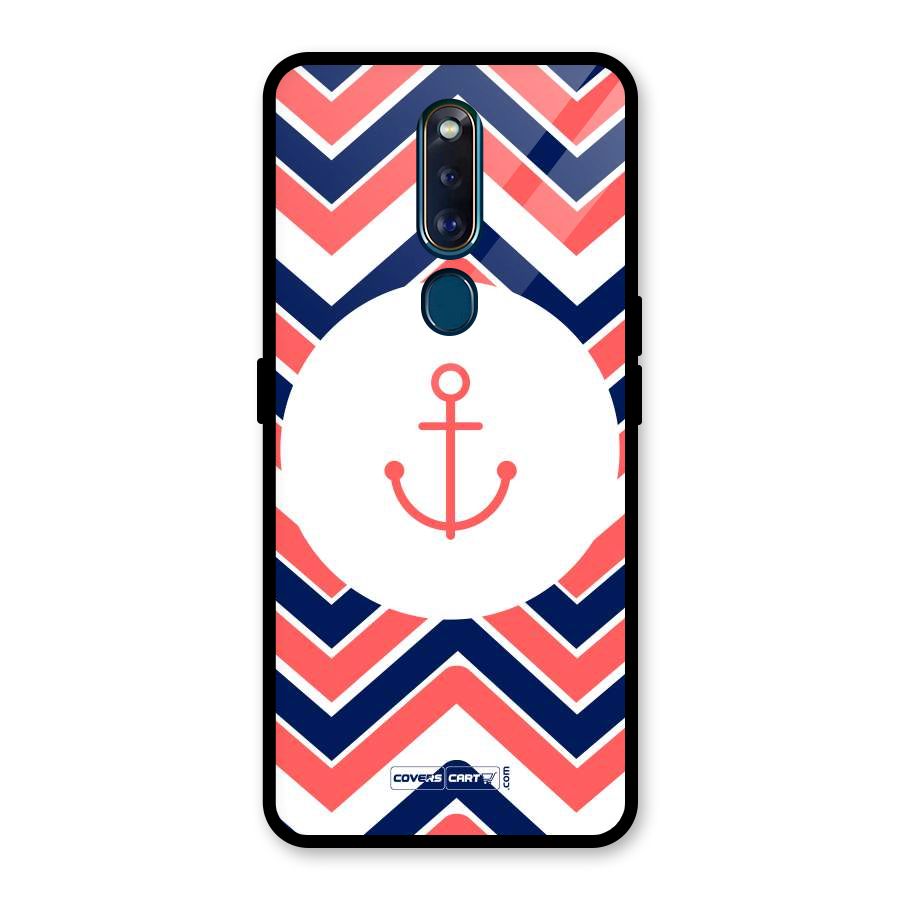 Anchor Zig Zag Glass Back Case for Oppo F11 Pro