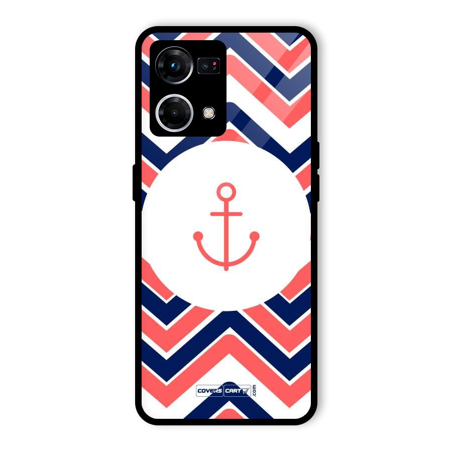 Anchor Zig Zag Glass Back Case for Oppo F21 Pro 5G