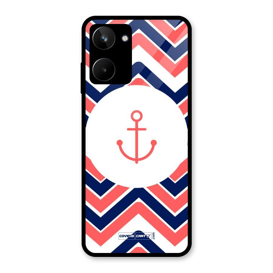 Anchor Zig Zag Glass Back Case for Realme 10