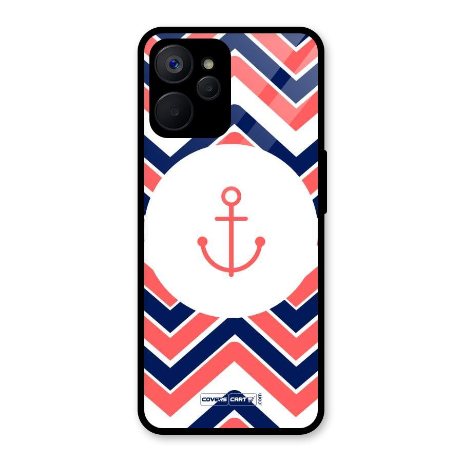 Anchor Zig Zag Glass Back Case for Realme 9i 5G