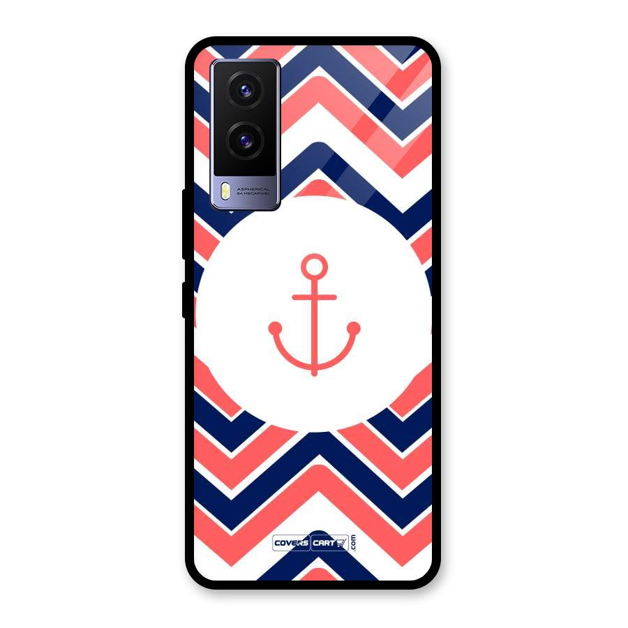 Anchor Zig Zag Glass Back Case for Vivo V21e 5G