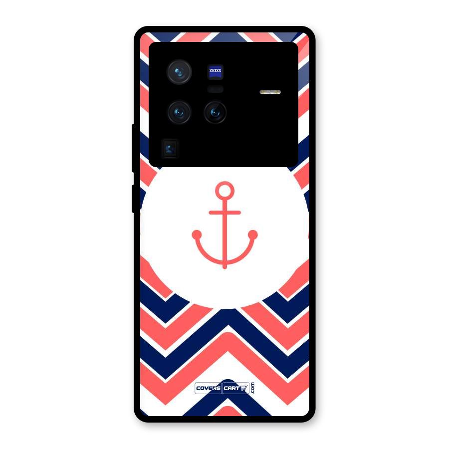 Anchor Zig Zag Glass Back Case for Vivo X80 Pro
