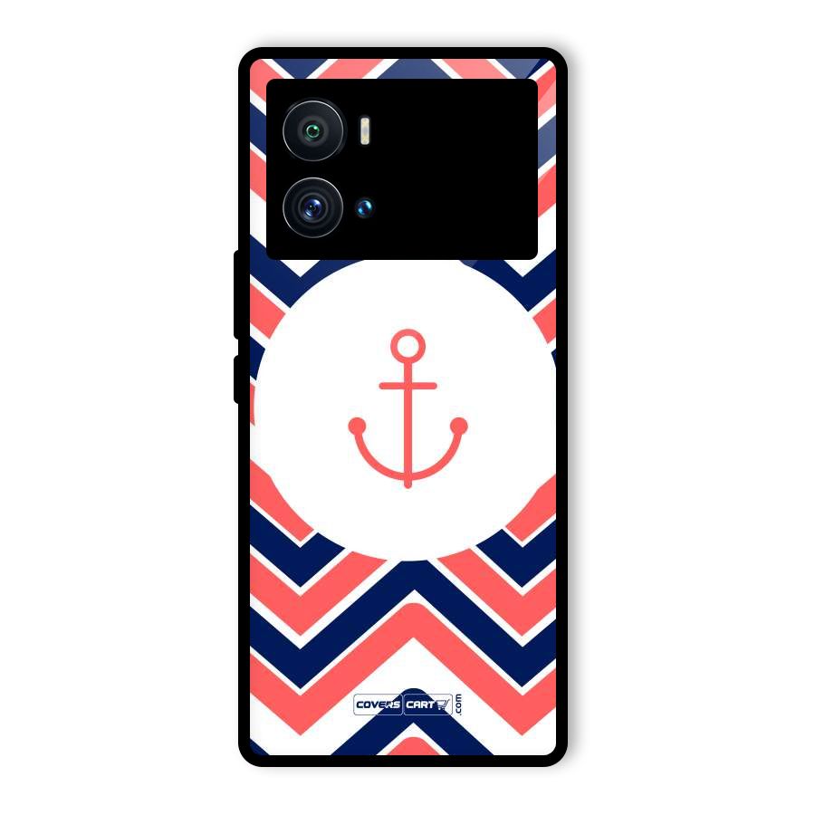 Anchor Zig Zag Glass Back Case for Vivo iQOO 9 Pro