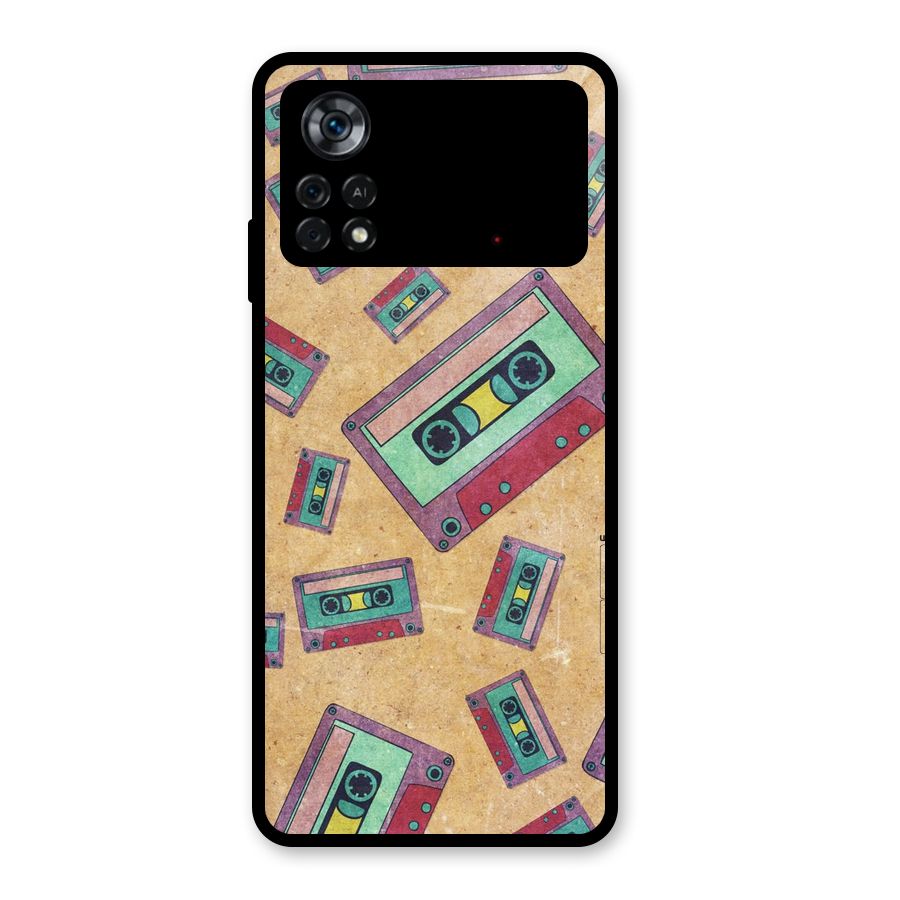 Ancient Cassettes Glass Back Case for Poco X4 Pro 5G