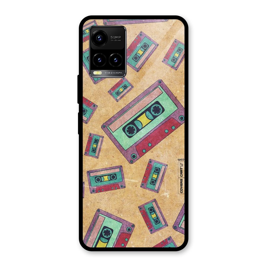 Ancient Cassettes Glass Back Case for Vivo Y21A