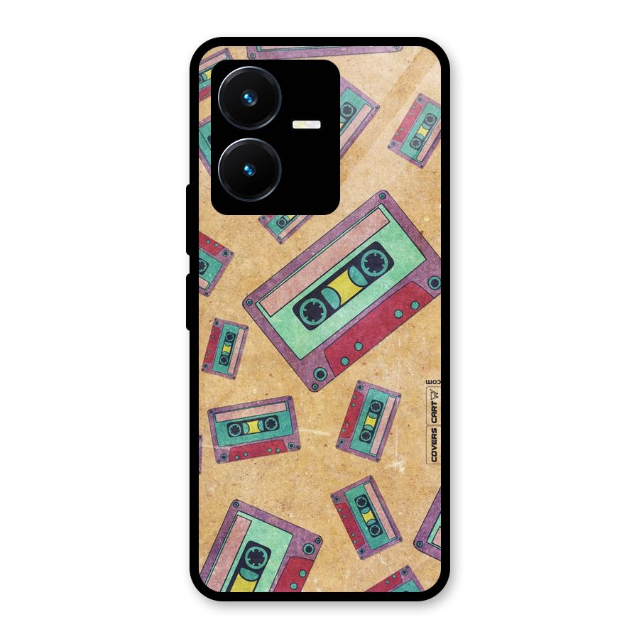 Ancient Cassettes Glass Back Case for Vivo Y22