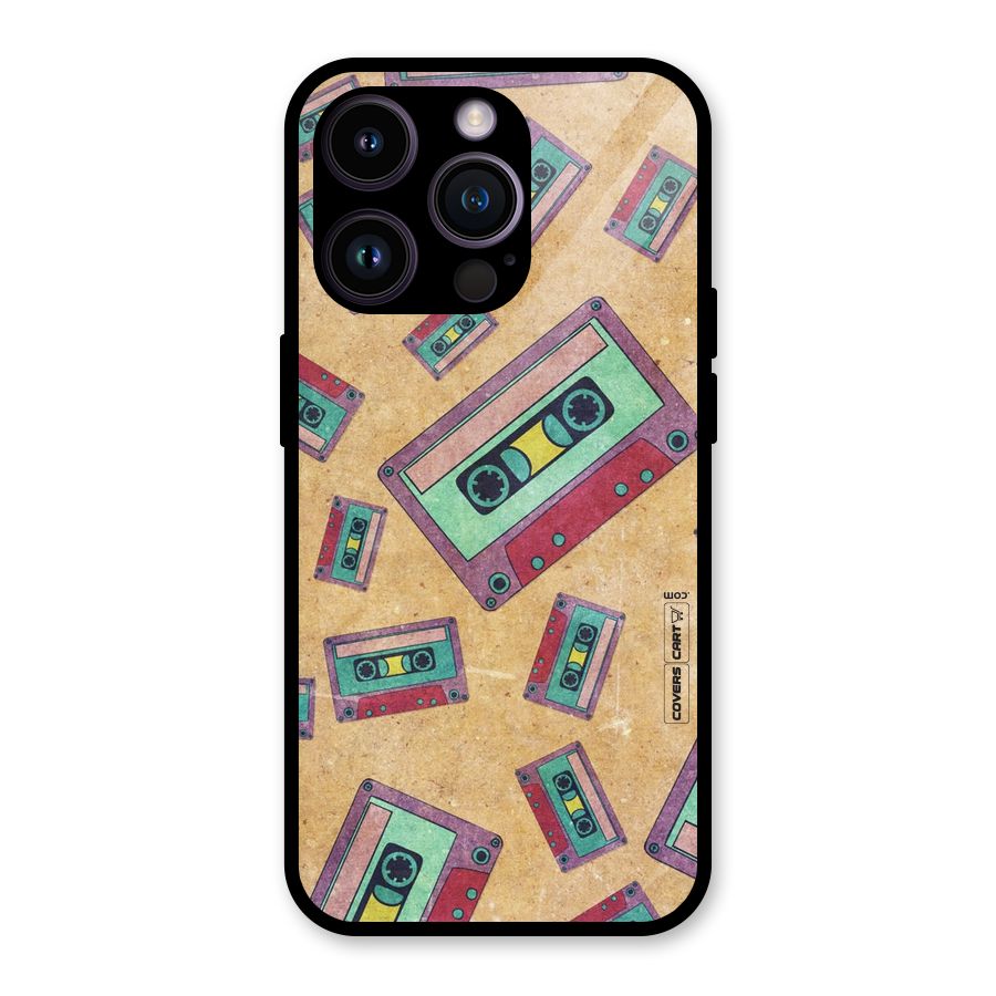 Ancient Cassettes Glass Back Case for iPhone 14 Pro