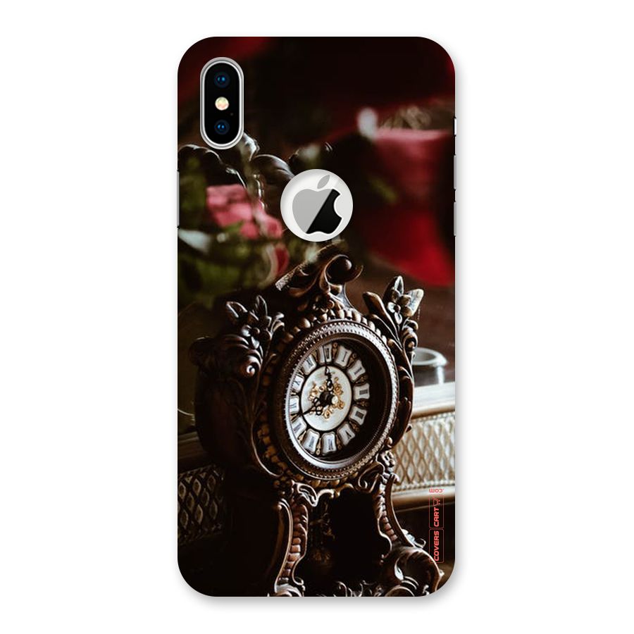 Ancient Clock Back Case for iPhone X Logo Cut