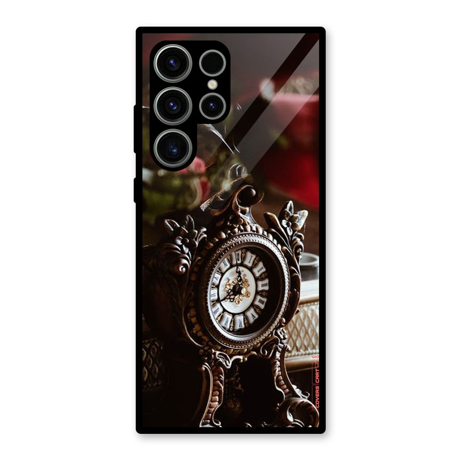 Ancient Clock Glass Back Case for Galaxy S23 Ultra
