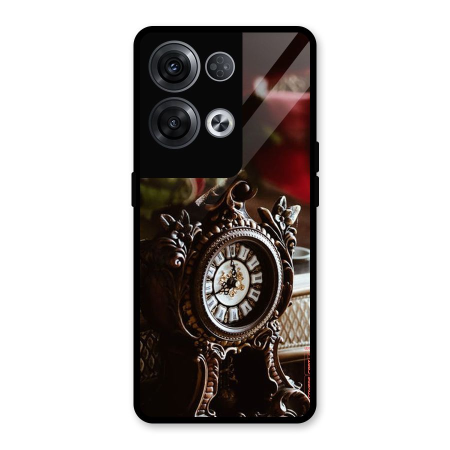 Ancient Clock Glass Back Case for Oppo Reno8 Pro 5G