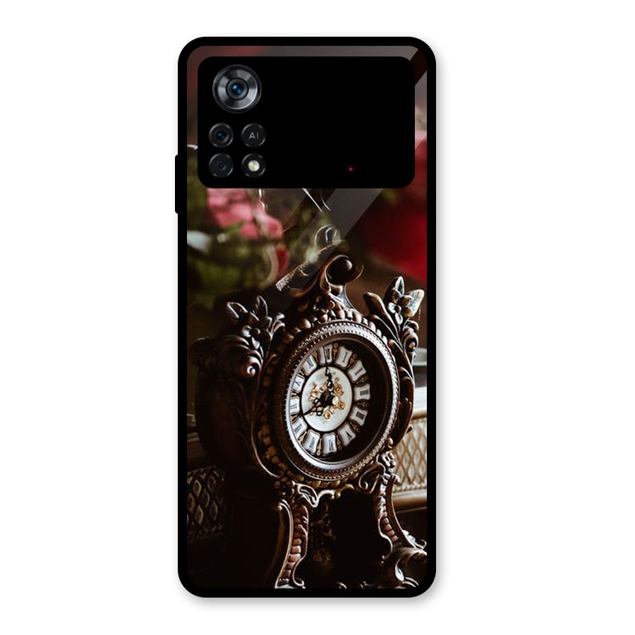 Ancient Clock Glass Back Case for Poco X4 Pro 5G