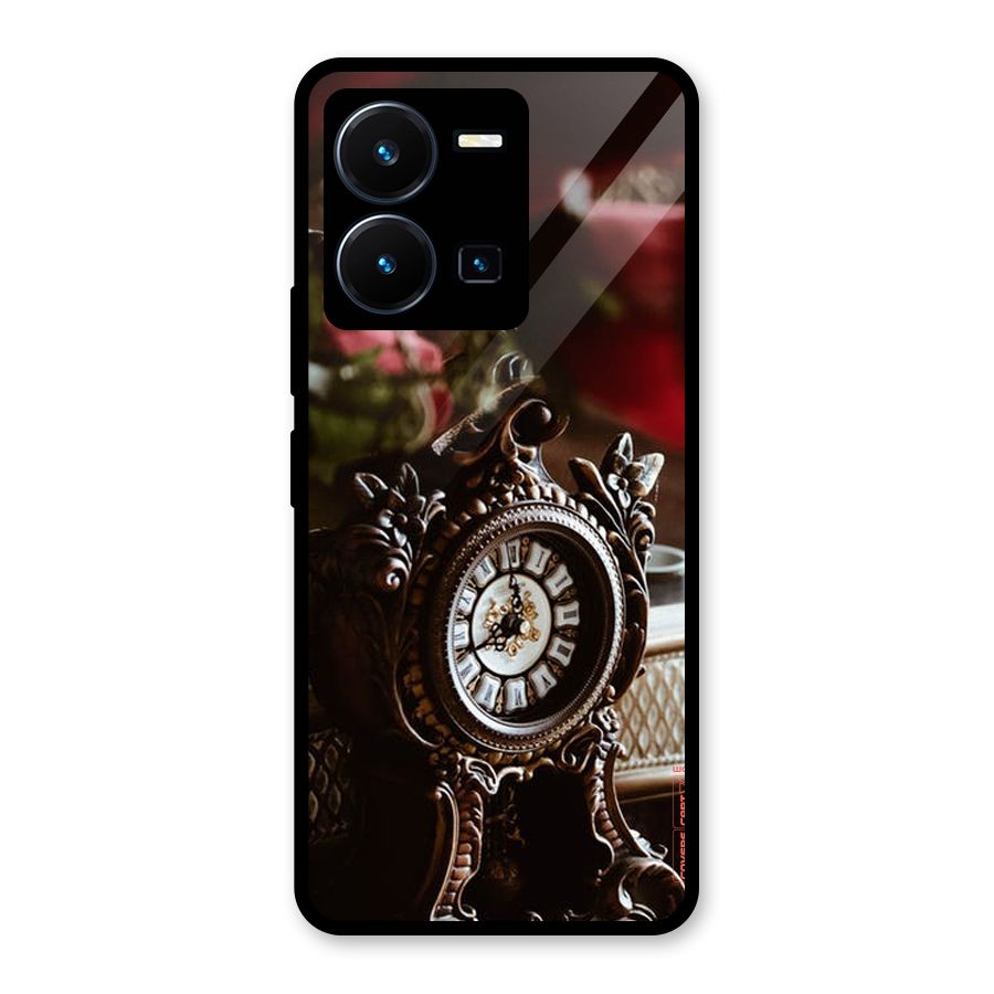 Ancient Clock Glass Back Case for Vivo Y35