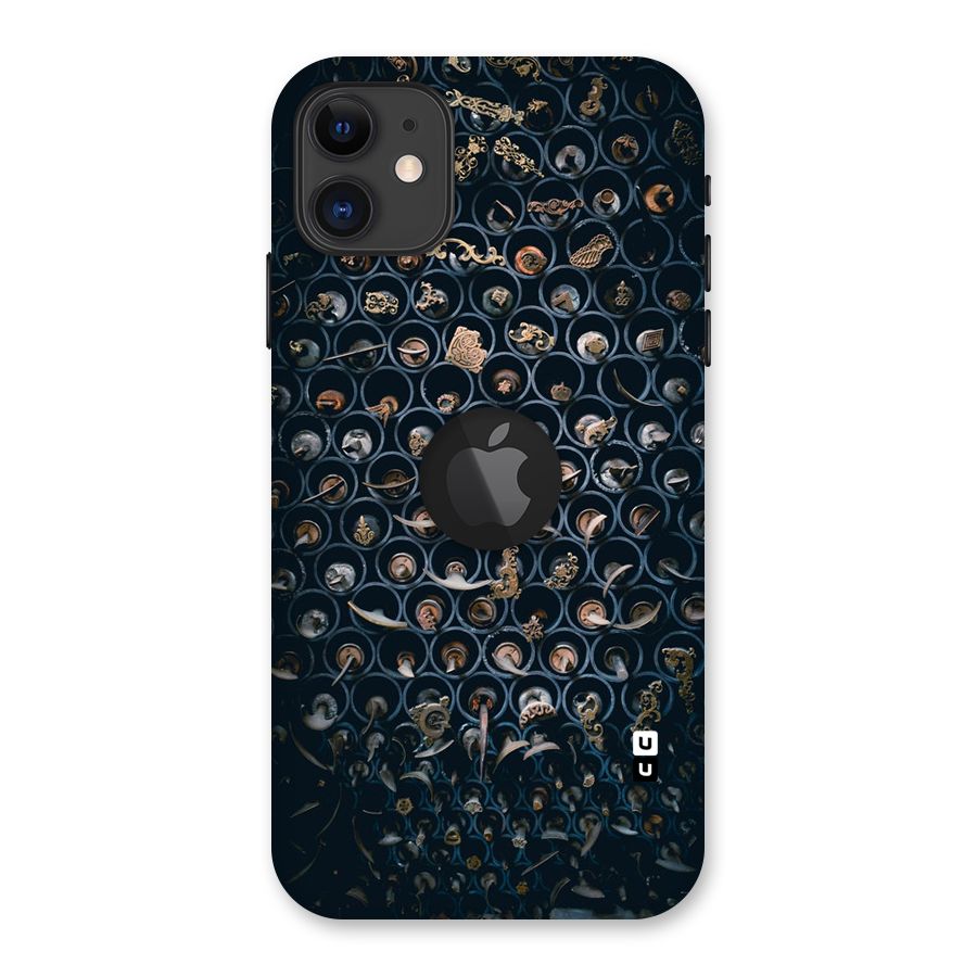 Ancient Wall Circles Back Case for iPhone 11 Logo Cut