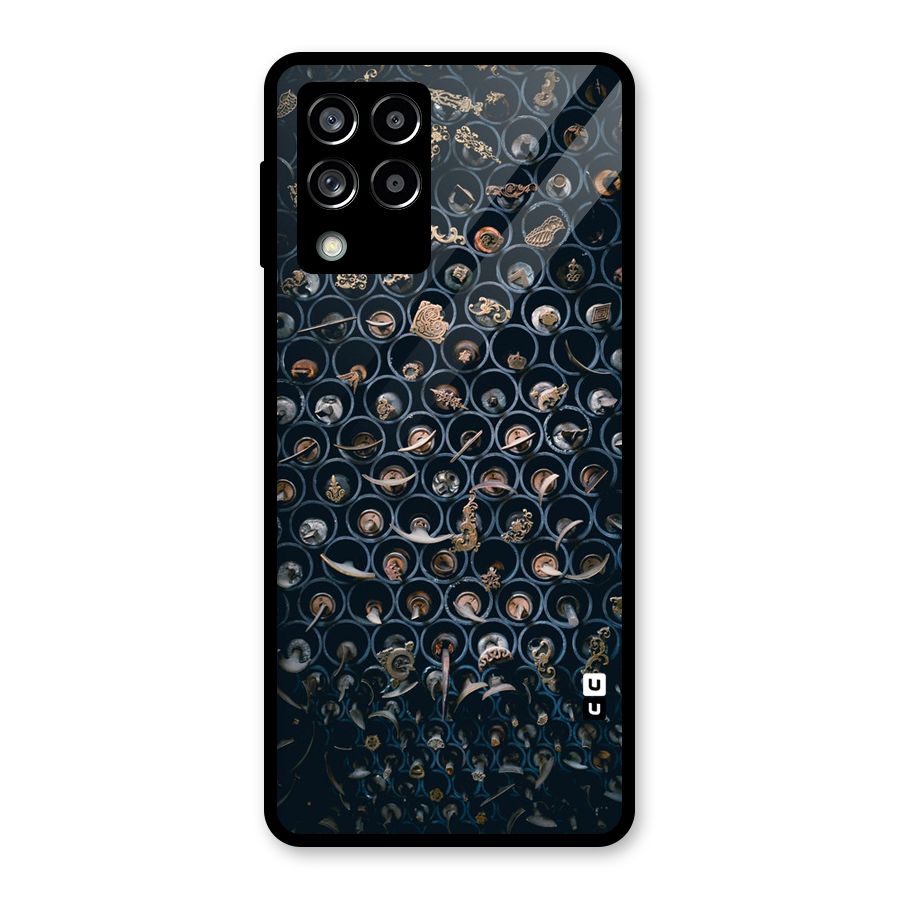 Ancient Wall Circles Glass Back Case for Galaxy M53 5G