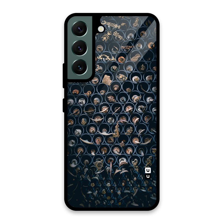 Ancient Wall Circles Glass Back Case for Galaxy S22 5G