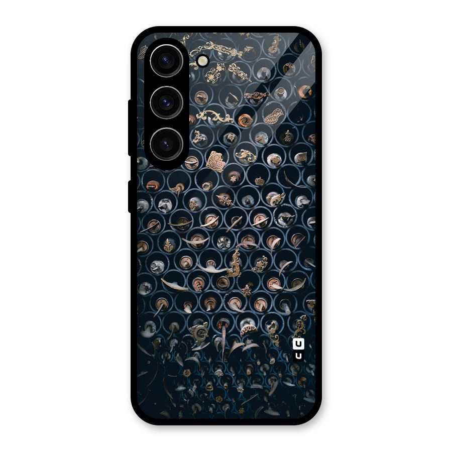 Ancient Wall Circles Glass Back Case for Galaxy S23