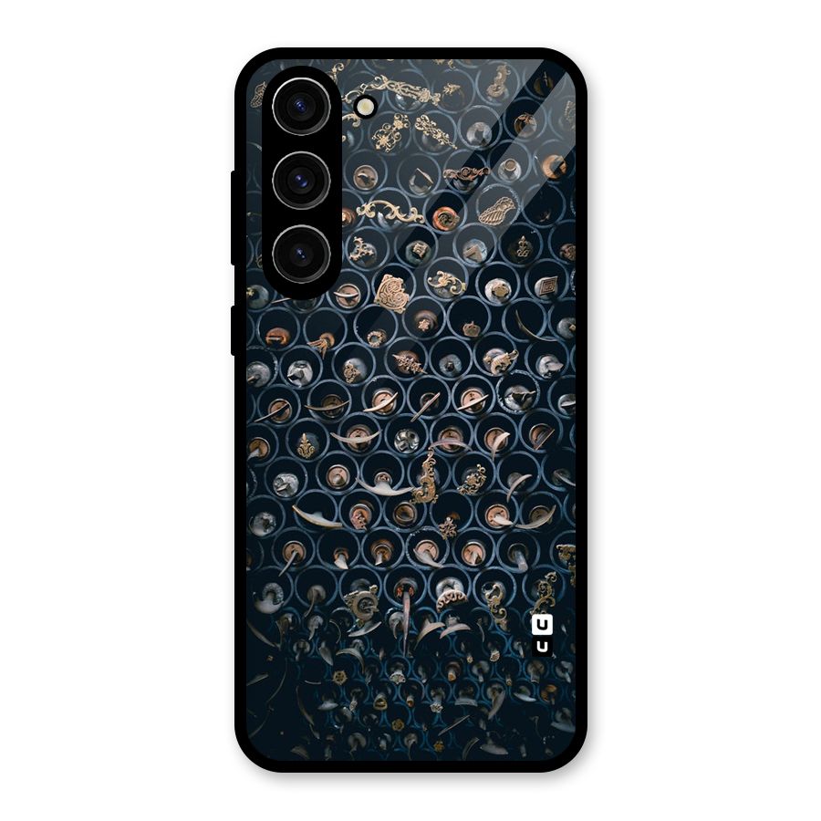 Ancient Wall Circles Glass Back Case for Galaxy S23 Plus