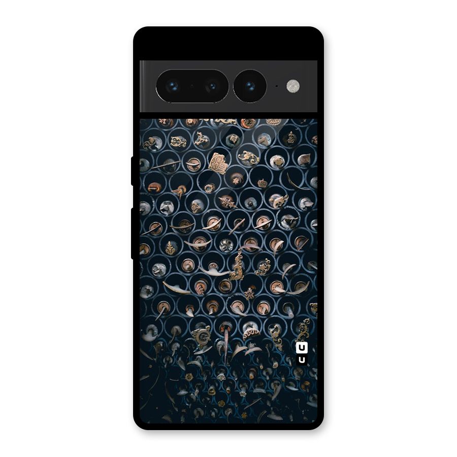 Ancient Wall Circles Glass Back Case for Google Pixel 7 Pro