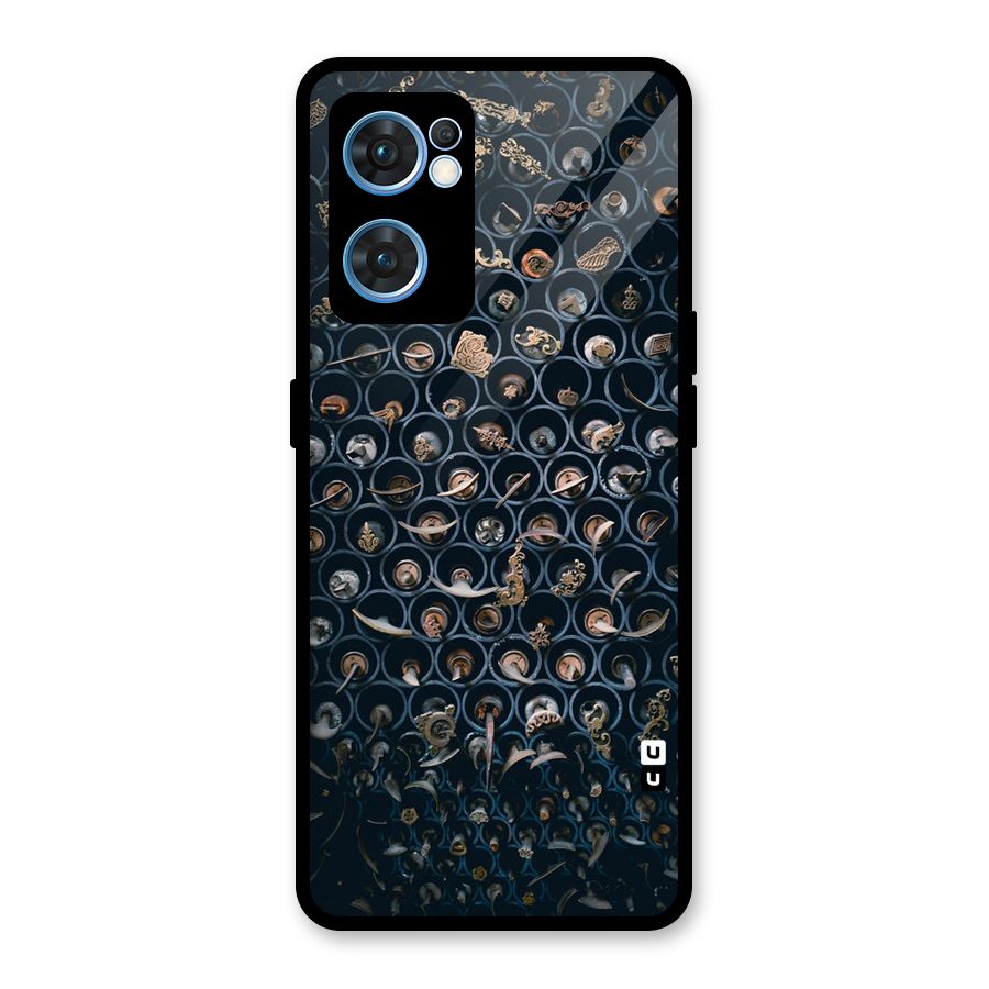 Ancient Wall Circles Glass Back Case for Oppo Reno7 5G