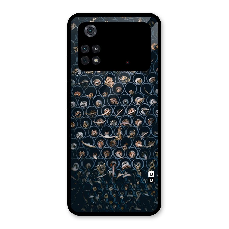 Ancient Wall Circles Glass Back Case for Poco M4 Pro 4G