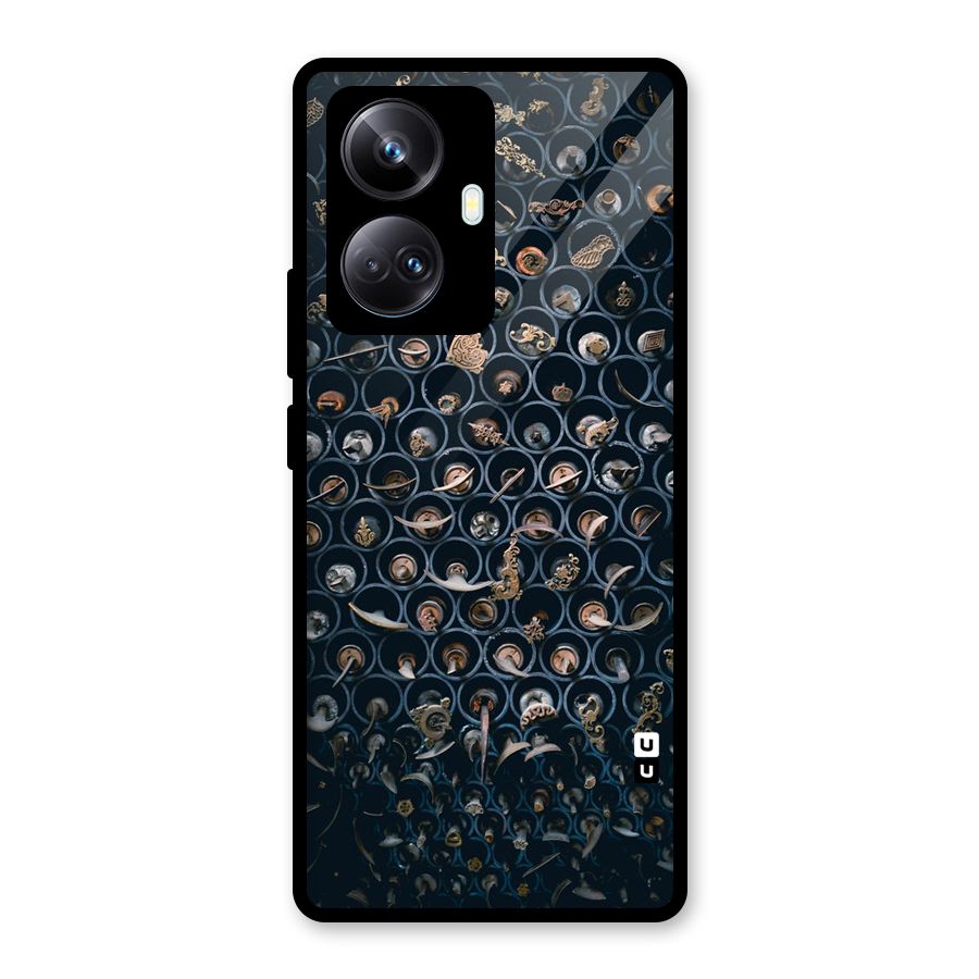 Ancient Wall Circles Glass Back Case for Realme 10 Pro Plus