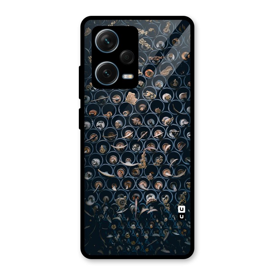 Ancient Wall Circles Glass Back Case for Redmi Note 12 Pro Plus 5G