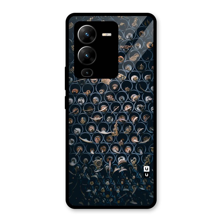Ancient Wall Circles Glass Back Case for Vivo V25 Pro