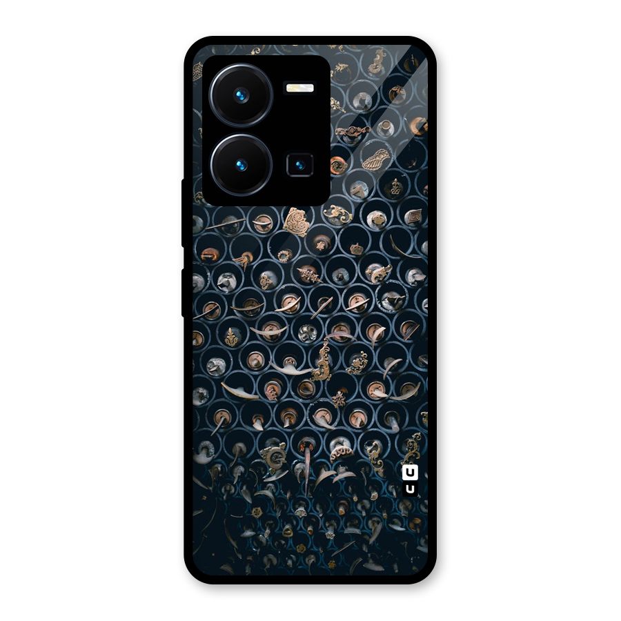 Ancient Wall Circles Glass Back Case for Vivo Y35