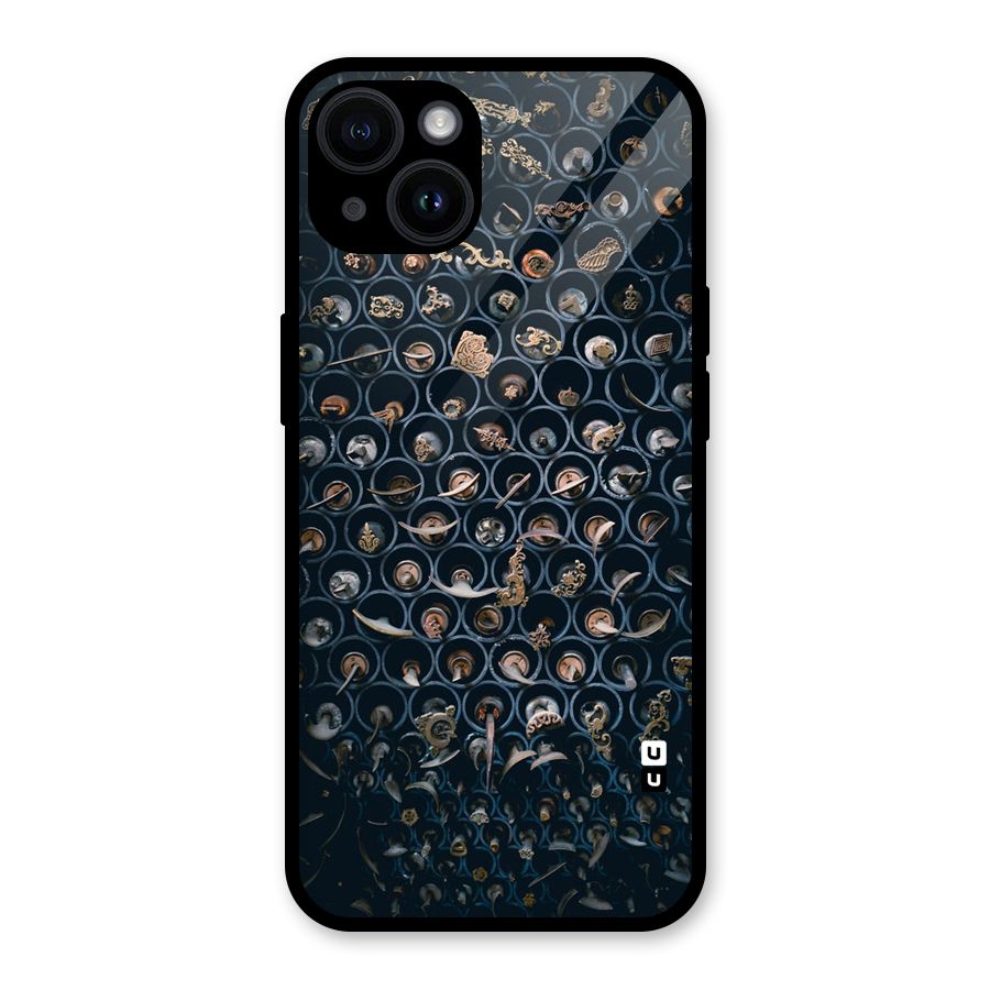 Ancient Wall Circles Glass Back Case for iPhone 14