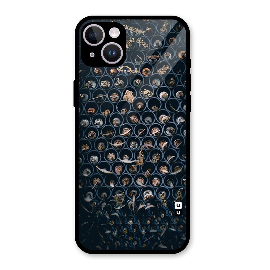 Ancient Wall Circles Glass Back Case for iPhone 14 Plus