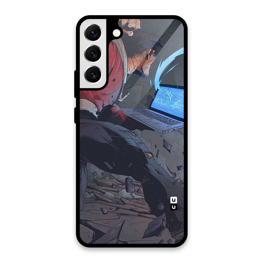 Angry Programmer Glass Back Case for Galaxy S22 Plus 5G