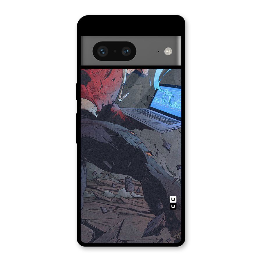 Angry Programmer Glass Back Case for Google Pixel 7