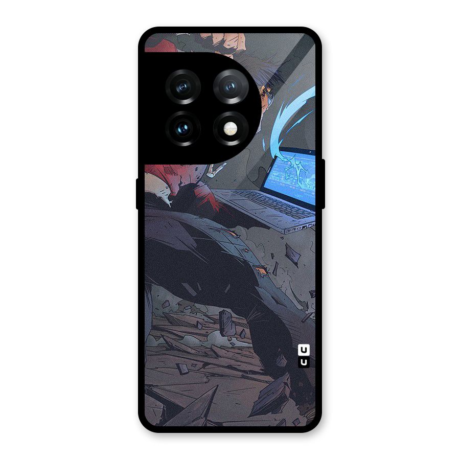 Angry Programmer Glass Back Case for OnePlus 11