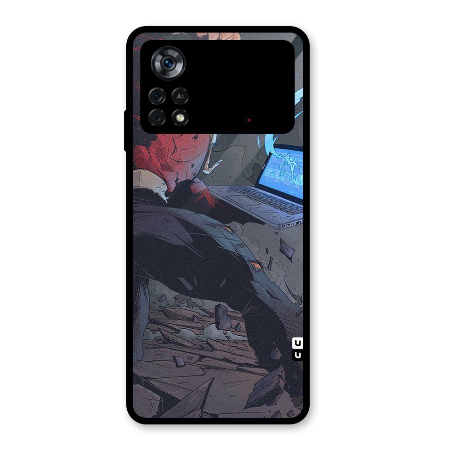 Angry Programmer Glass Back Case for Poco X4 Pro 5G