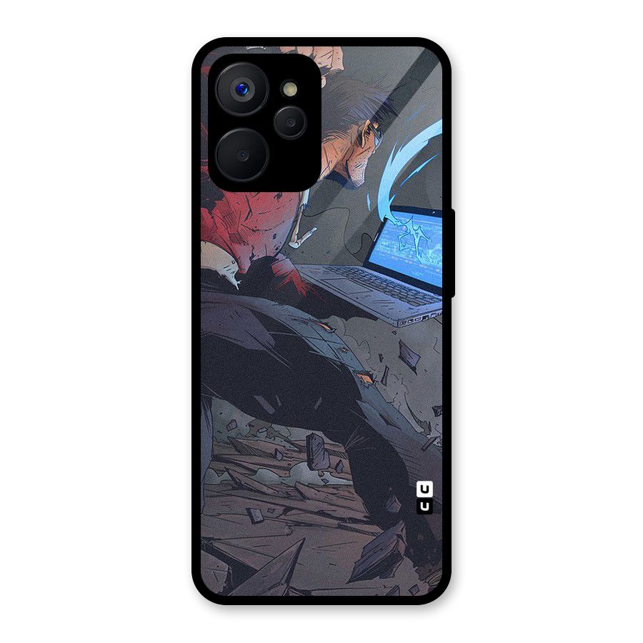 Angry Programmer Glass Back Case for Realme 9i 5G