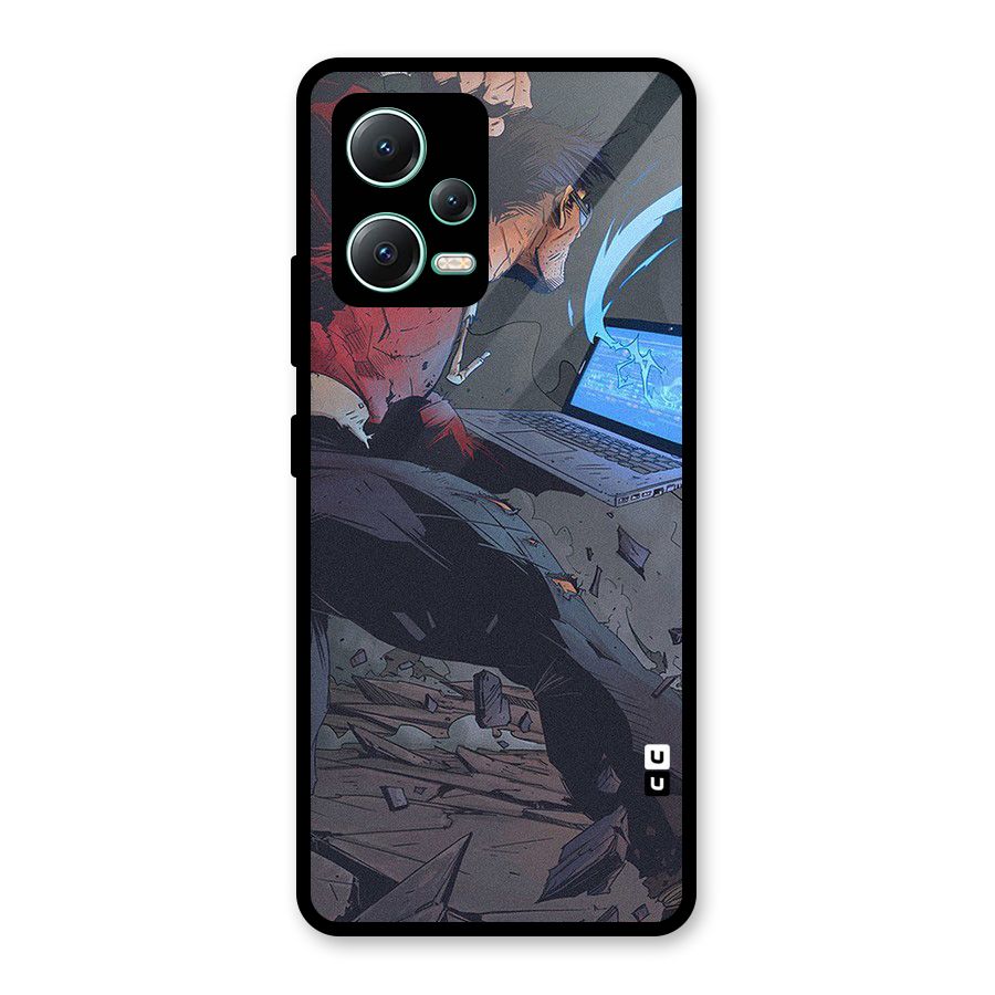 Angry Programmer Glass Back Case for Redmi Note 12 5G