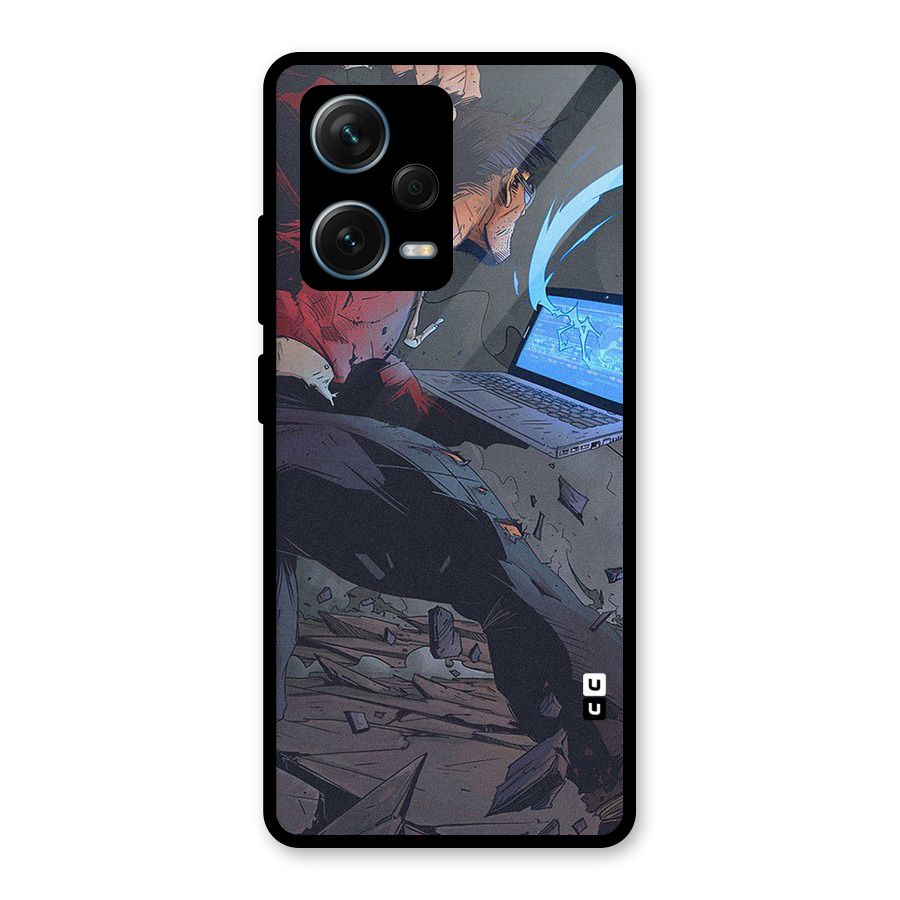 Angry Programmer Glass Back Case for Redmi Note 12 Pro Plus 5G