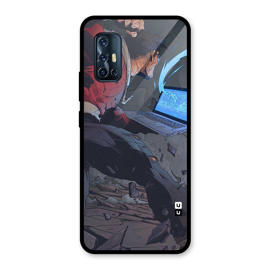 Angry Programmer Glass Back Case for Vivo V17