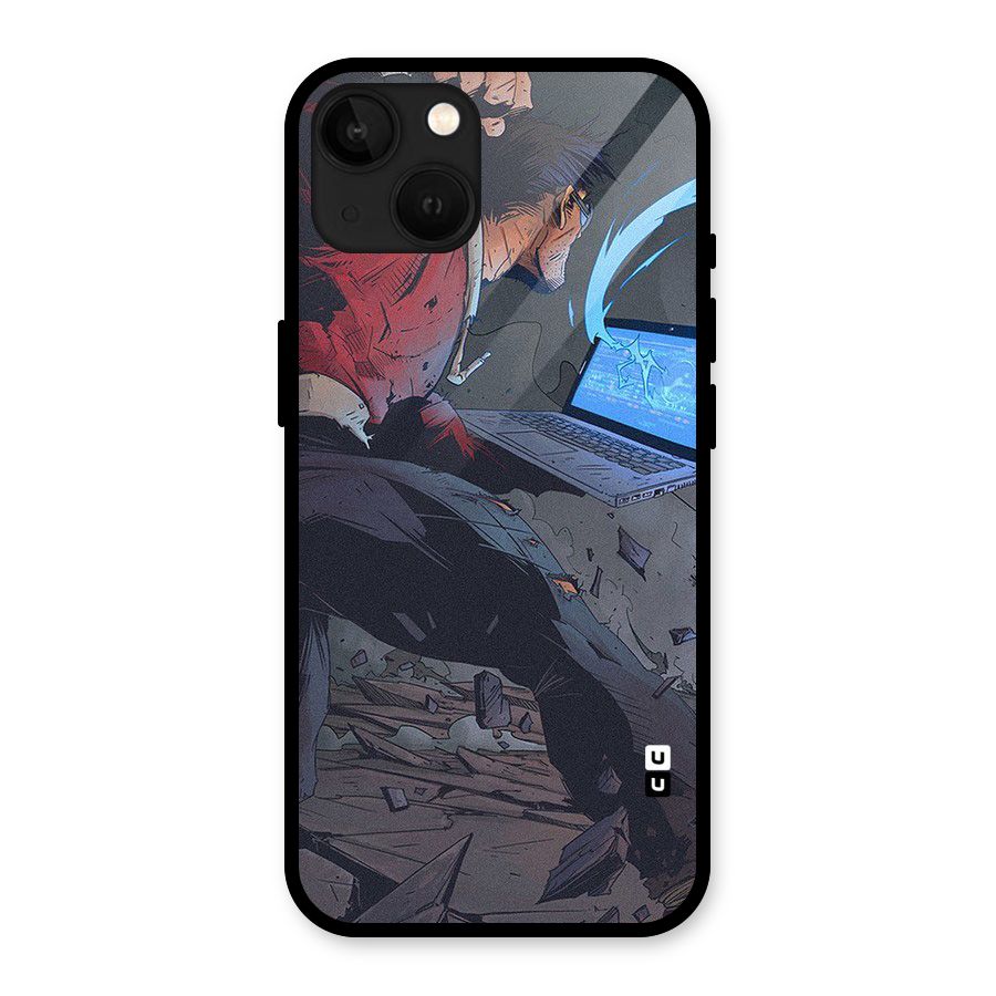 Angry Programmer Glass Back Case for iPhone 13