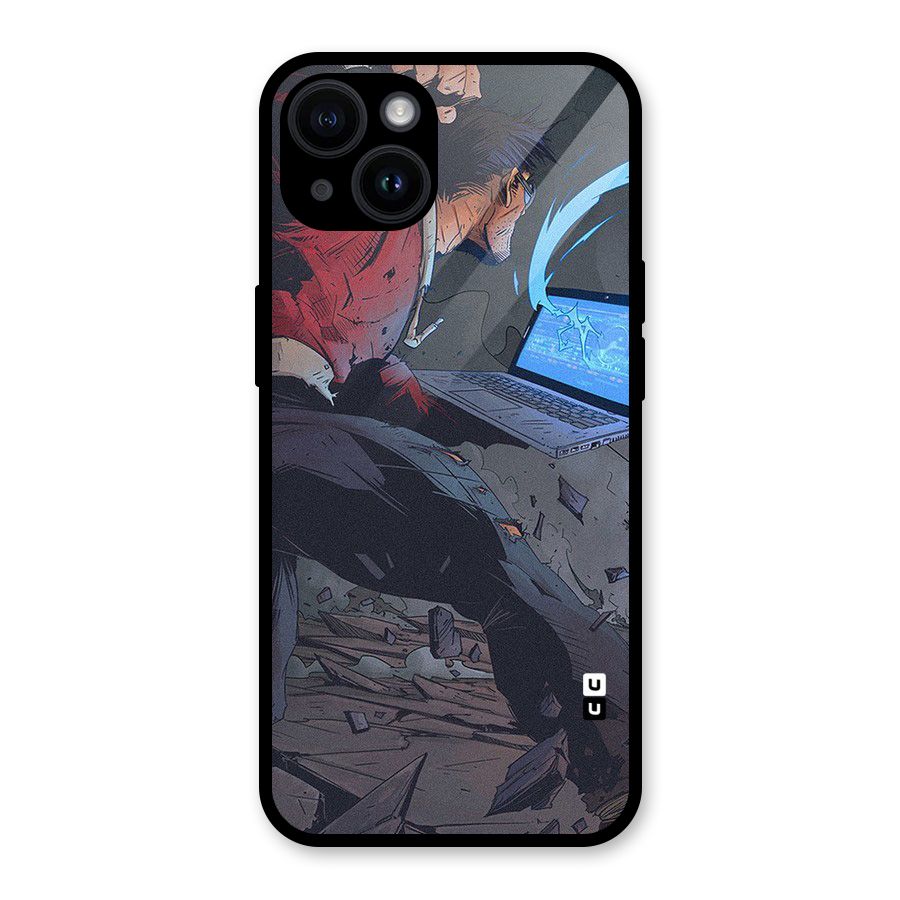 Angry Programmer Glass Back Case for iPhone 14