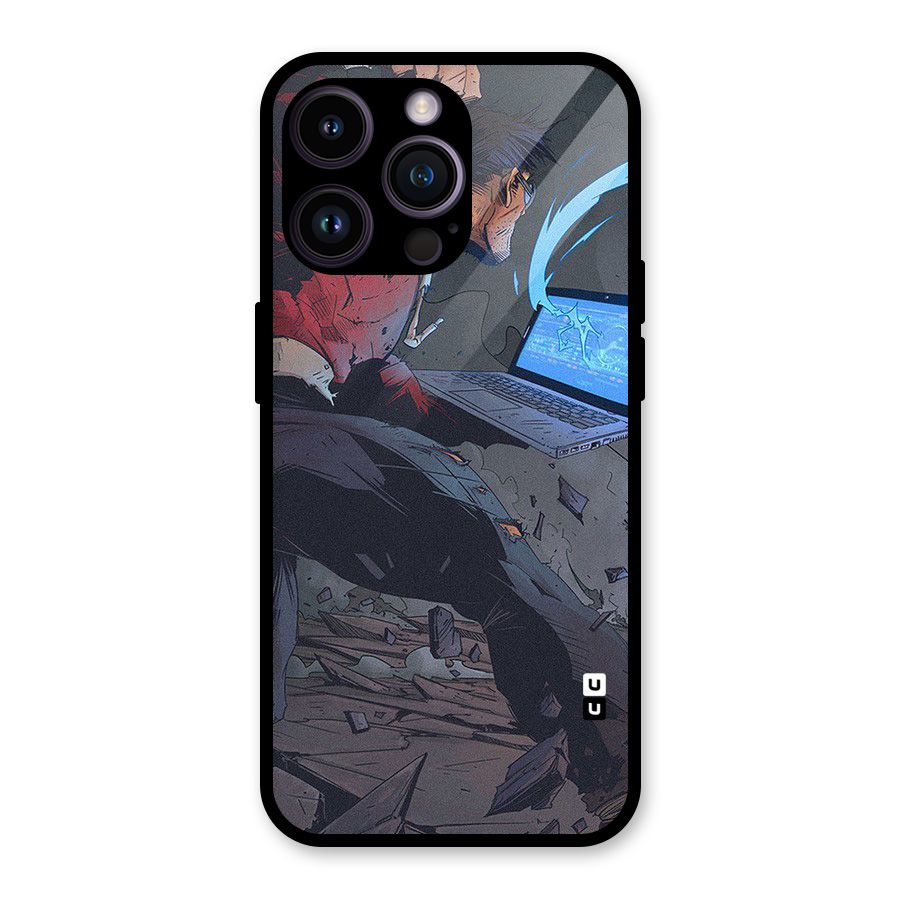 Angry Programmer Glass Back Case for iPhone 14 Pro Max