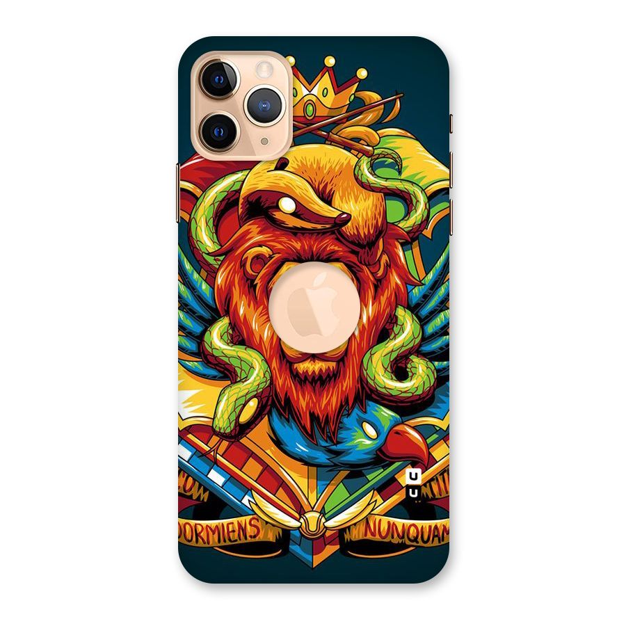 Animal Art Back Case for iPhone 11 Pro Max Logo Cut