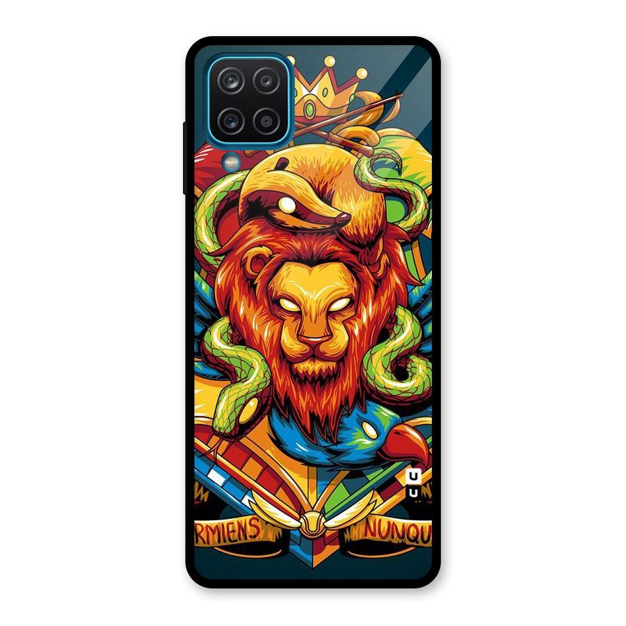 Animal Art Glass Back Case for Galaxy A12