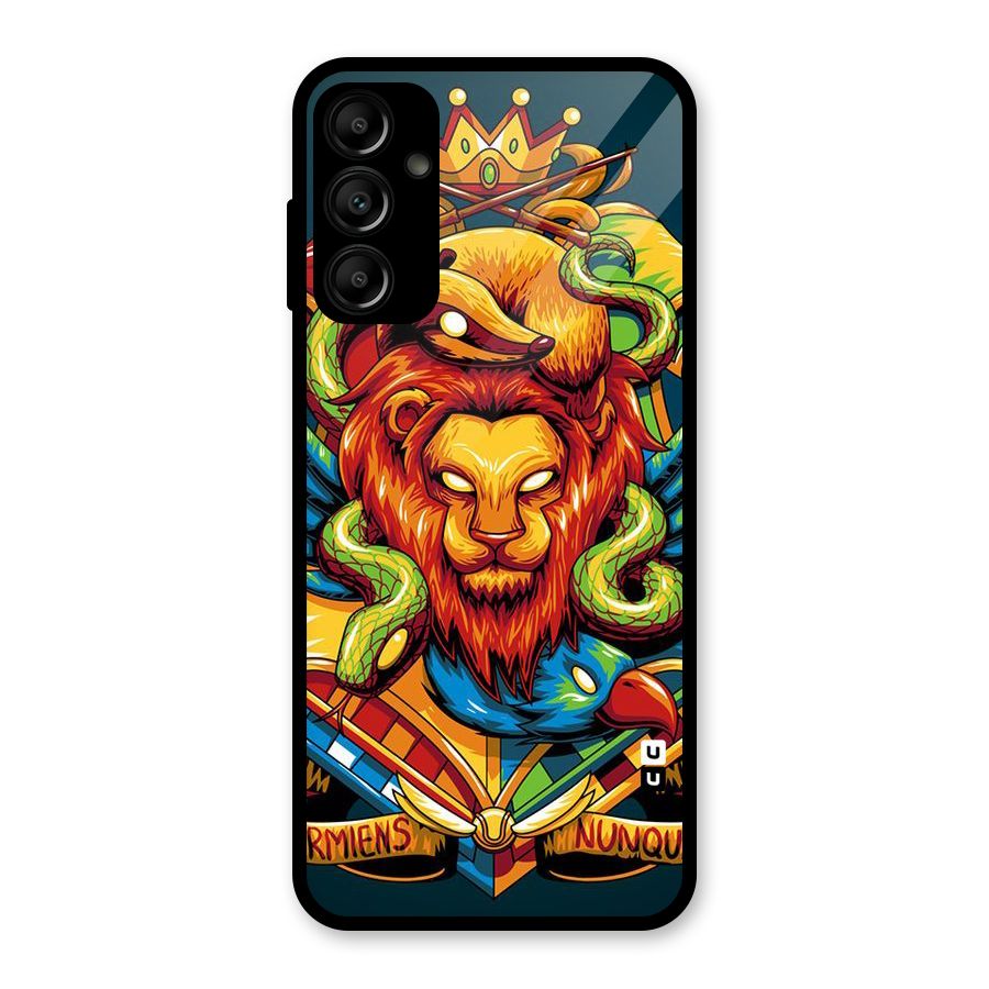 Animal Art Glass Back Case for Galaxy A14 5G