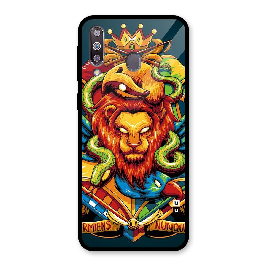 Animal Art Glass Back Case for Galaxy M30