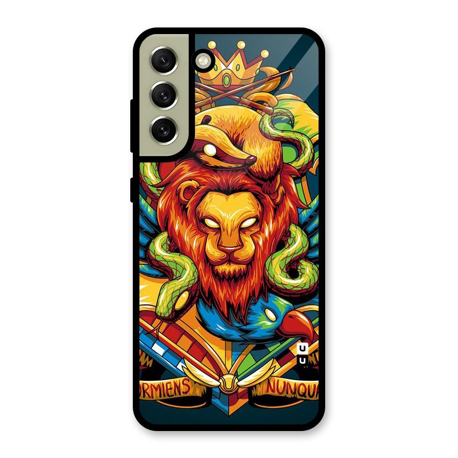 Animal Art Glass Back Case for Galaxy S21 FE 5G