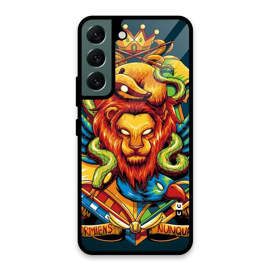 Animal Art Glass Back Case for Galaxy S22 5G