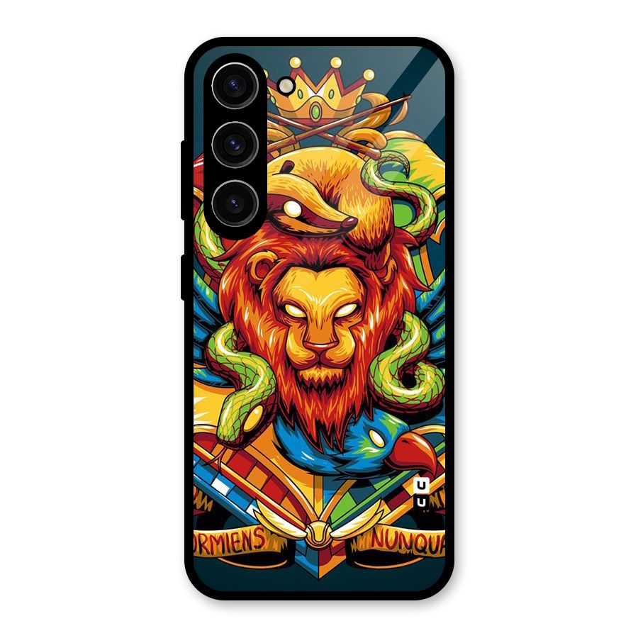 Animal Art Glass Back Case for Galaxy S23