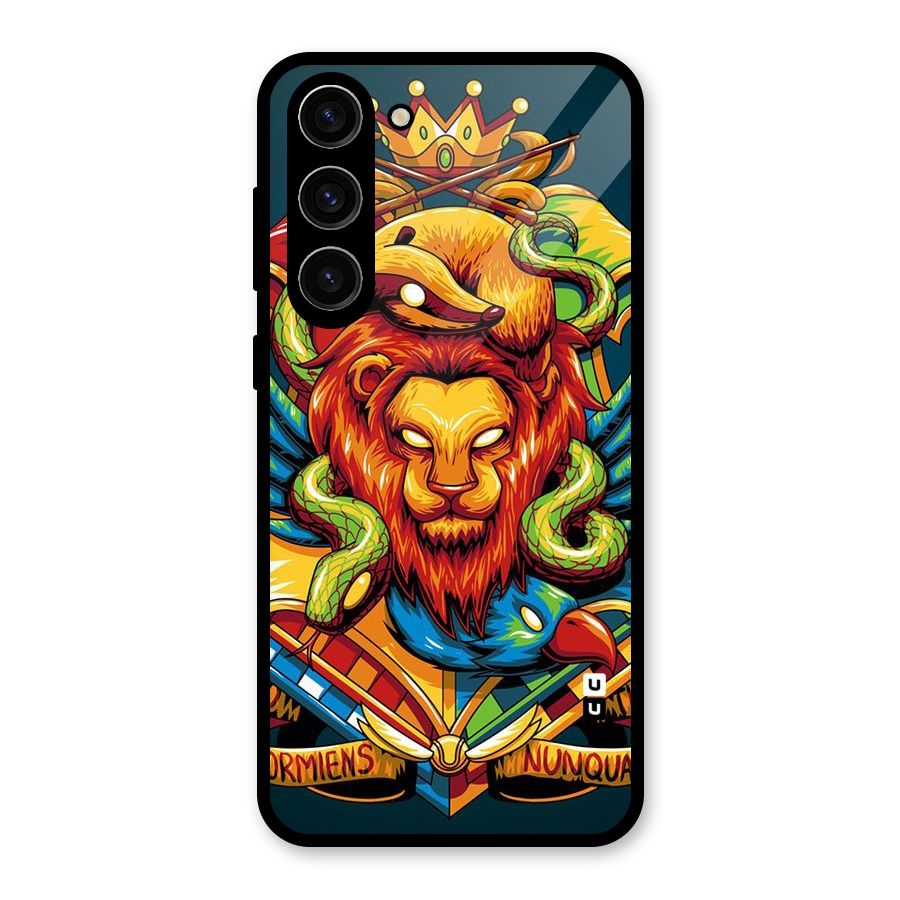 Animal Art Glass Back Case for Galaxy S23 Plus